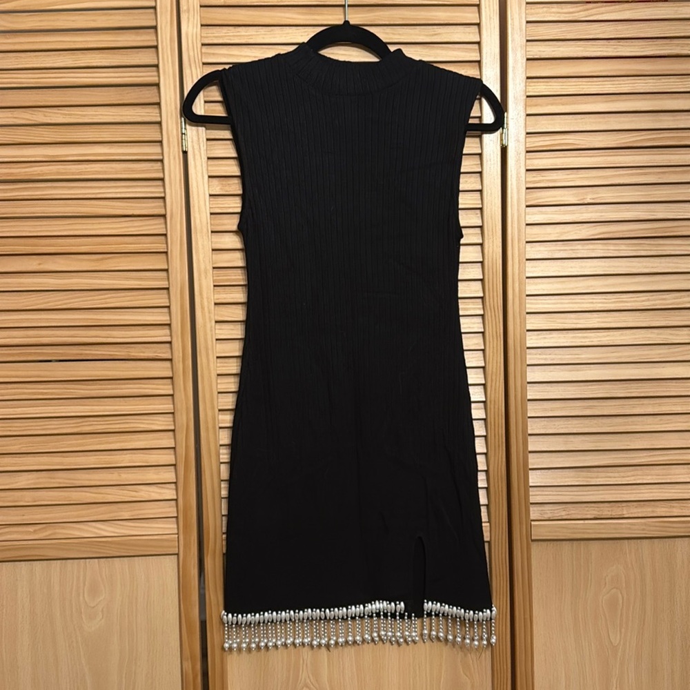 NWT Zara Pearl Mini Sweater Dress